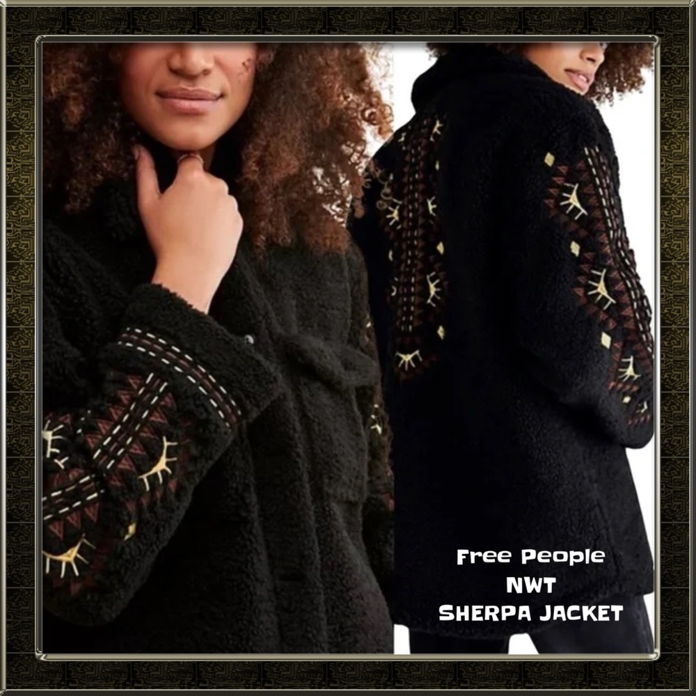Driftwood for Free People lined Fleece Jacket Coat SZ L NWT 100% cotton